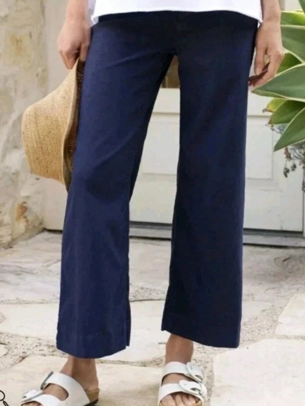 UNWORN. Frank & Eileen Wexford Flax & Cotton Wide Leg Pants